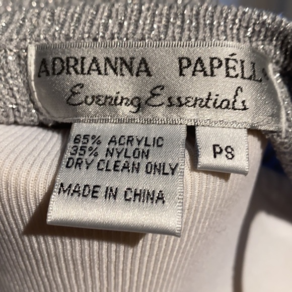 NWT Adrianna Papell Silver Beaded Twinset PS - Picture 10 of 15